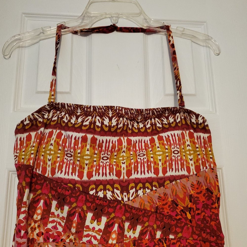 NWT Garnet Hill Spice Print 1 pc Swimsuit Size 12 - Picture 4 of 8